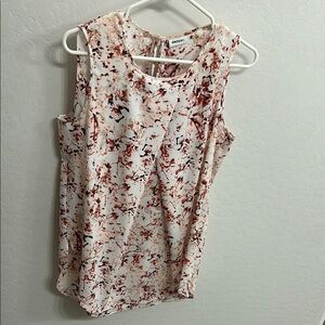 DKNY White Cream Sleeveless Tank Top